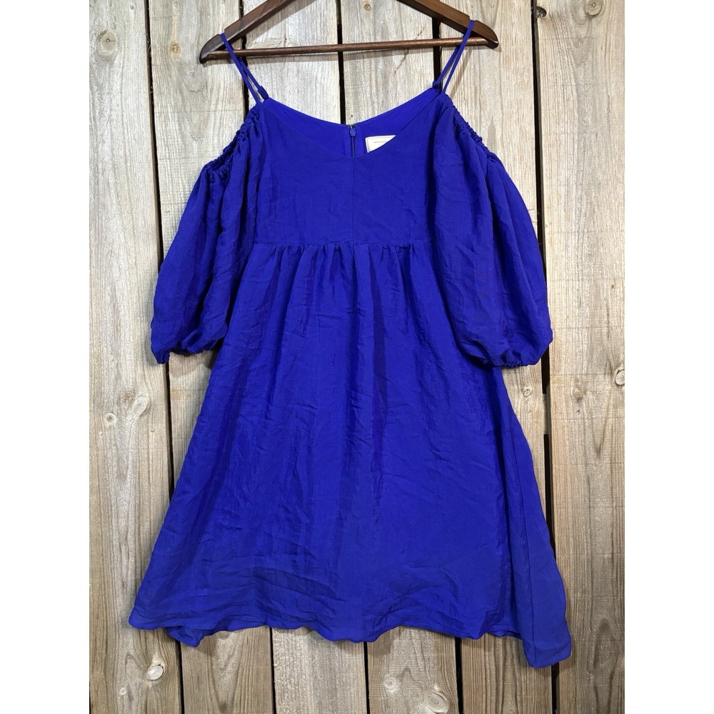 Moulinette Soeurs Anthropologie Cobalt Blue Babydoll‎ Dress XS